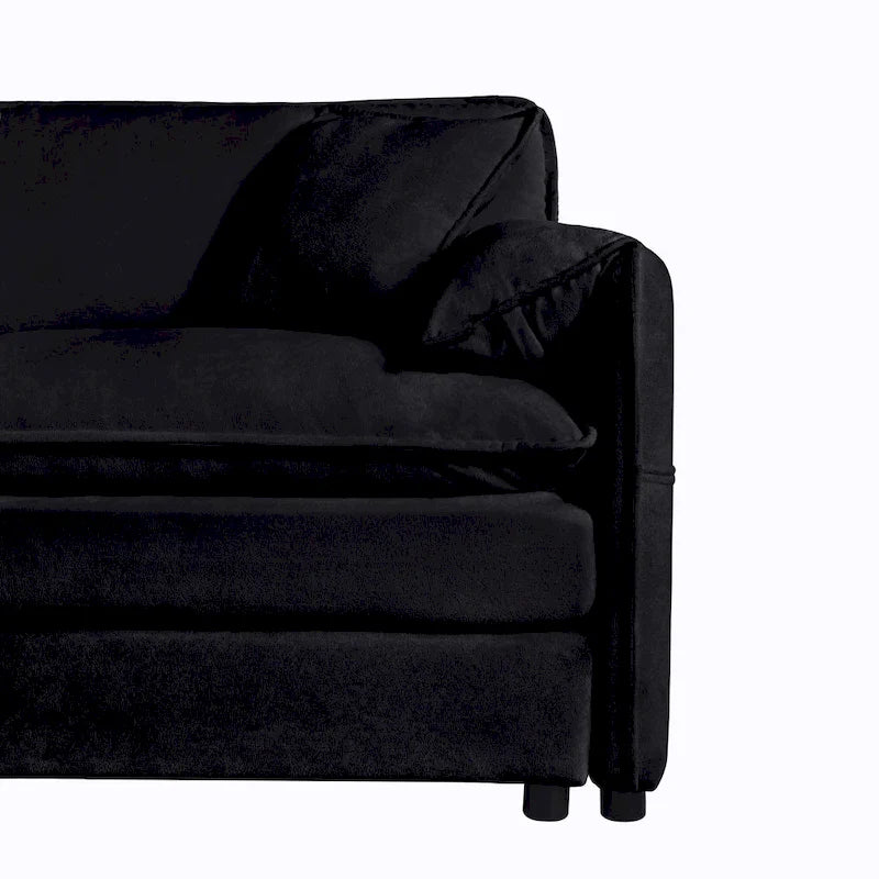 2-Piece 75.59 Chenille Cloud Loveseat Sofa Set with Deep Seat and 4 Pillows