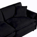 2-Piece 75.59 Chenille Cloud Loveseat Sofa Set with Deep Seat and 4 Pillows