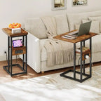 Foldable End Table - 15.4D x 10.2W x 25.2H