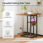 Foldable End Table - 15.4D x 10.2W x 25.2H