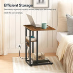 Foldable End Table - 15.4D x 10.2W x 25.2H