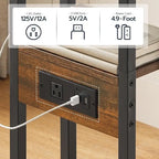 Foldable End Table - 15.4D x 10.2W x 25.2H