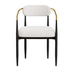 Set of 2 Modern Medieval Dining Chairs,Teddy Velvet, Metal Legs