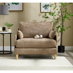 Chenille Upholstered 3-in-1 Convertible Sleeper Foldable Sofa Bed Recliner Chair with 3 Pillows