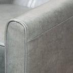 Roomfitters 26.75 Wide Manual Club Recliner with Rolled Arms and Plush Cushioning for Ultimate Comfort, Dark Grey