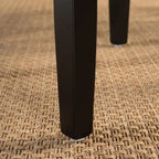 Modern 26.75 Set of 2 Bar Stools with Leather Seat, Backless Design, Solid Wood Legs for Bar Dining Room Living Room