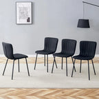 Classic Dining Chair Set of 4, Kitchen Armless Side Chair, Interior Decoration Chair with Metal Legs for Dining Room