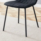 Classic Dining Chair Set of 4, Kitchen Armless Side Chair, Interior Decoration Chair with Metal Legs for Dining Room