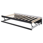 Twin-Size L-Shaped Upholstered Daybed With Pop-Up Trundle