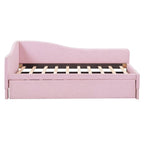 Twin-Size L-Shaped Upholstered Daybed With Pop-Up Trundle