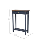 Marnie Two-tone 1-drawer Solid Wood Console Accent Table with Shelf by East at Main