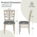 VECELO 5/7 Piece Dining Table Set Consist of an Oval Dining Room Table