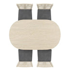 VECELO 5/7 Piece Dining Table Set Consist of an Oval Dining Room Table