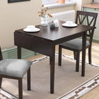 Elegant Farmhouse Round Dining Table with Adjustable Length and X-Base Be Used for Modern Dining Room