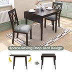 Elegant Farmhouse Round Dining Table with Adjustable Length and X-Base Be Used for Modern Dining Room