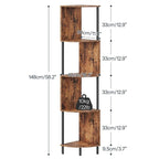 Corner Shelf Stand - 11.8D x 11.8W x 58.2H