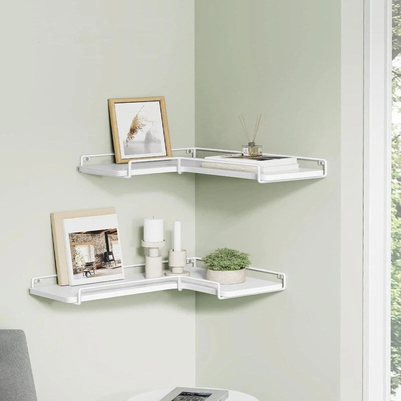 Corner Shelf Wall Mount Set of 2 - 15.7D x 5.5W x 1.6H