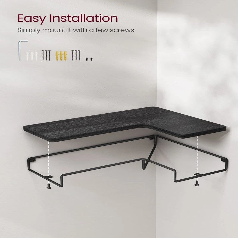 Corner Shelf Wall Mount Set of 2 - 15.7D x 5.5W x 1.6H