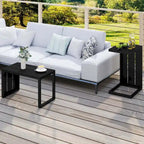 Costway 1/2 PCS C-Shaped End Table with Adjustable Foot Pads 2-In-1