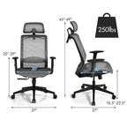 Costway Ergonomic High Back Mesh Office Chair Recliner Task Chair - See Details
