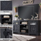 Farmhouse TV Stand for 75 Inch TV, Modern Entertainment Center