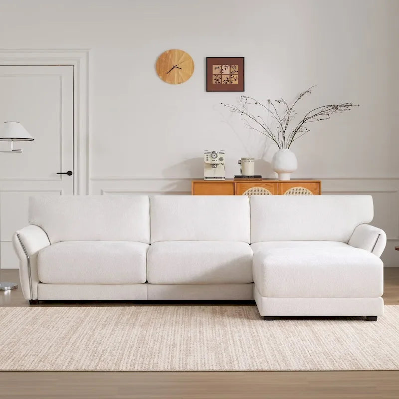 110 Modular Sectional Sofa, L-Shape Sofa with USB and Type-C Charger