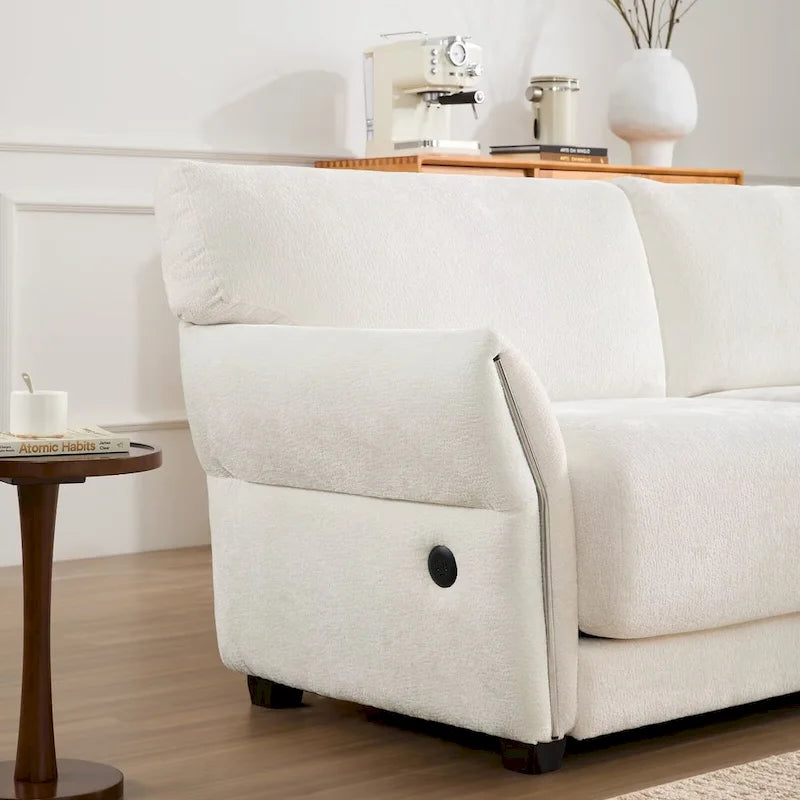 110 Modular Sectional Sofa, L-Shape Sofa with USB and Type-C Charger
