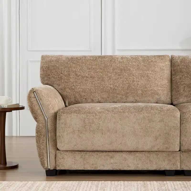 110 Modular Sectional Sofa, L-Shape Sofa with USB and Type-C Charger