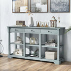 Costway 58 Long Sofa Table with Storage Retro Console Table with 3 - See Details