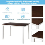 Home Kitchen Table and Chairs Set Farmhouse Kitchen Dining Table Set with Anti-Slipping Protectors and X-Back Chair for Kitchen