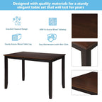 Home Kitchen Table and Chairs Set Farmhouse Kitchen Dining Table Set with Anti-Slipping Protectors and X-Back Chair for Kitchen