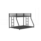 Sturdy Metal White Bunk Bed for Kids and Adults with Multiple Safety Features