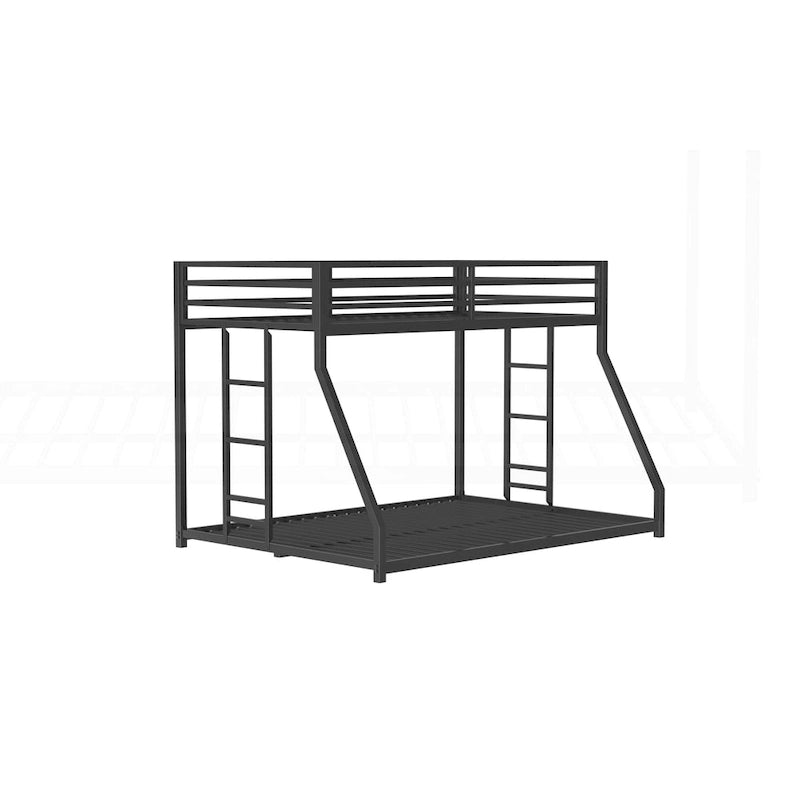 Sturdy Metal White Bunk Bed for Kids and Adults with Multiple Safety Features