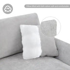 119 Chenille L-Shaped Sectional Sofa with Chaise Lounge and 2 Pillows