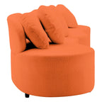 103.5 Lamb Velvet Armless Sofa with 6 Pillows and Floating Design