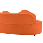 103.5 Lamb Velvet Armless Sofa with 6 Pillows and Floating Design