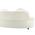 103.5 Lamb Velvet Armless Sofa with 6 Pillows and Floating Design