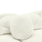 103.5 Lamb Velvet Armless Sofa with 6 Pillows and Floating Design