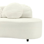 103.5 Lamb Velvet Armless Sofa with 6 Pillows and Floating Design