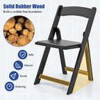 Gymax Set of 4 Dining Chairs w/ Rubber Wood Legs & Padded Seat for