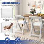 Gymax Set of 4 Dining Chairs w/ Rubber Wood Legs & Padded Seat for