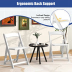 Gymax Set of 4 Dining Chairs w/ Rubber Wood Legs & Padded Seat for