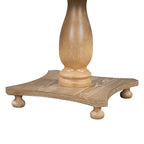 5 Piece Dining Table Set, Solid Wood Kitchen Dining Room Table Set with Round Dining Table and 4 Upholstered Chairs