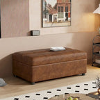 Roomfitters Twin Size Folding Ottoman Sleeper Bed with Mattress, Compact Convertible Guest Bed for Living Room