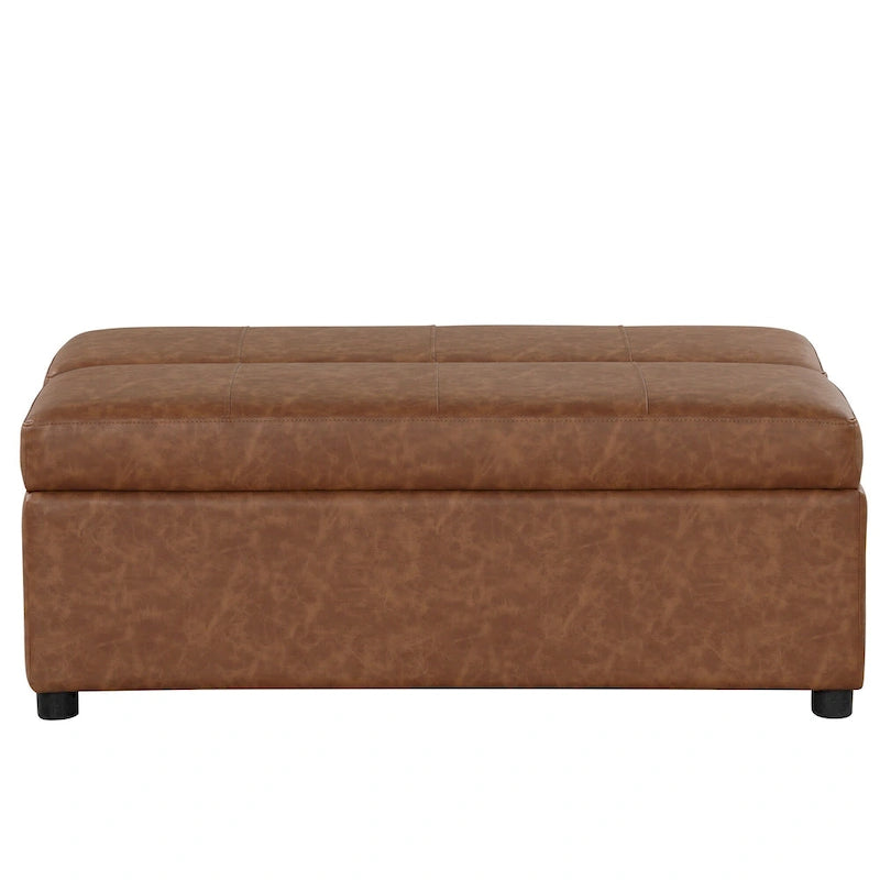 Roomfitters Twin Size Folding Ottoman Sleeper Bed with Mattress, Compact Convertible Guest Bed for Living Room