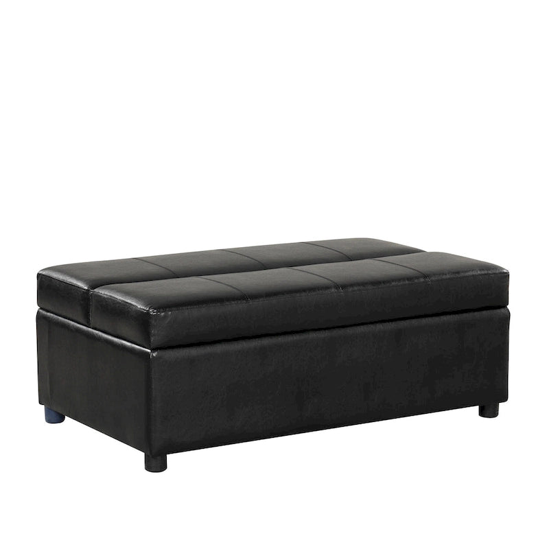 Roomfitters Twin Size Folding Ottoman Sleeper Bed with Mattress, Compact Convertible Guest Bed for Living Room