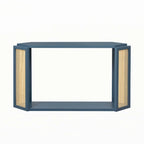 Narrow Console Table with Open Shelf,Antique Blue