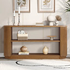 58.9 Modern Entryway Console Table, Slim Sofa Table with Open Shelf for Multi-Functional Use