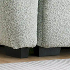 100 L-Shaped Sofa Boucle Fabric Couch with Movable Ottoman