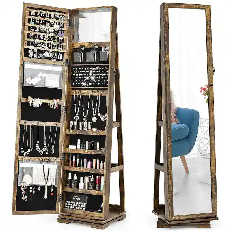 Armoire Jewelry Cabinet Standing Jewelry Organizer